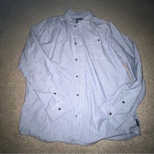 prAna Button Shirt Mens XL Long Sleeve Organic Cotton